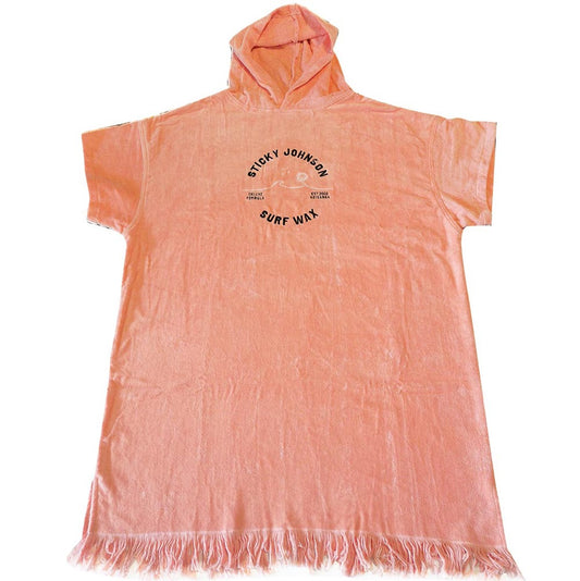 Sticky Johnson Hooded Towel Peach Palm Wave