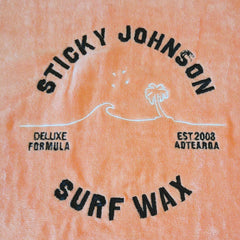 Sticky Johnson Hooded Towel Peach Palm Wave